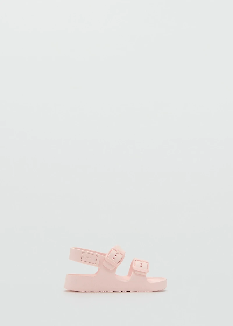 Flip-flops with buckle straps