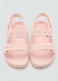 Flip-flops with buckle straps