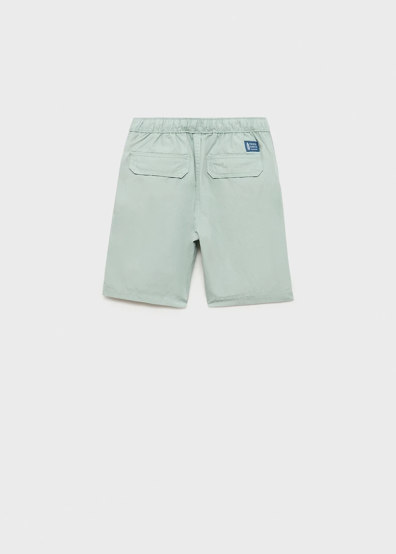 Elastic waist Bermuda shorts