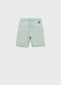 Elastic waist Bermuda shorts