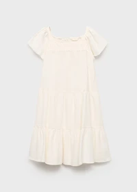 Ruffled linen dress