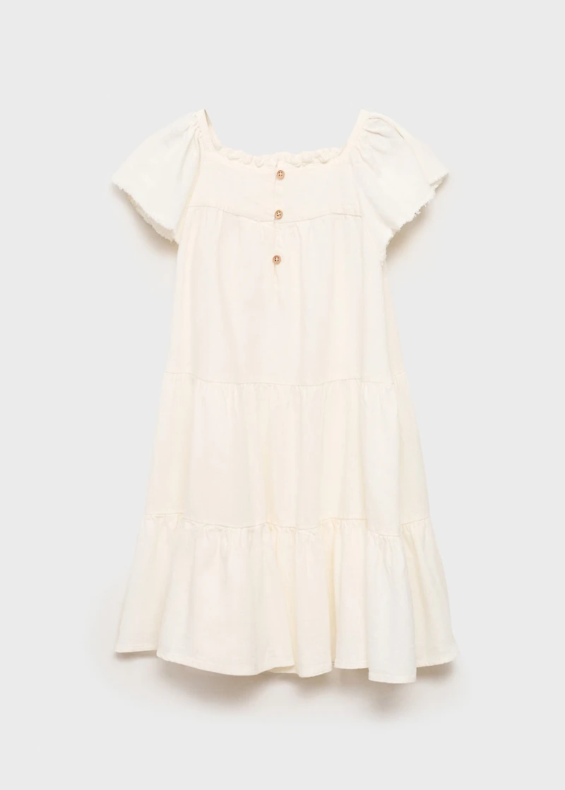 Ruffled linen dress
