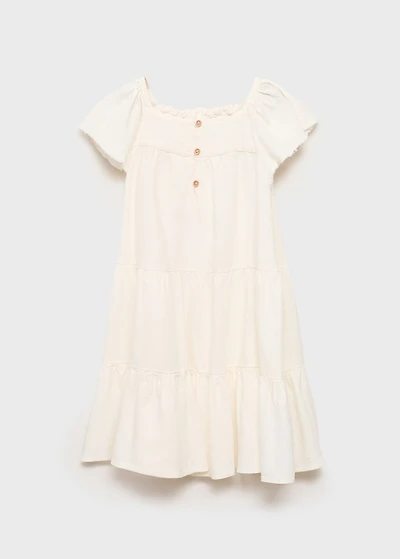 Ruffled linen dress