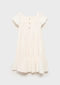 Ruffled linen dress