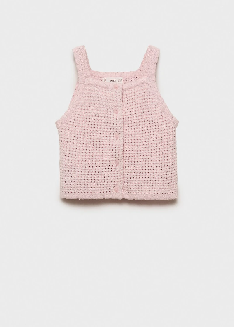 Buttoned knit top