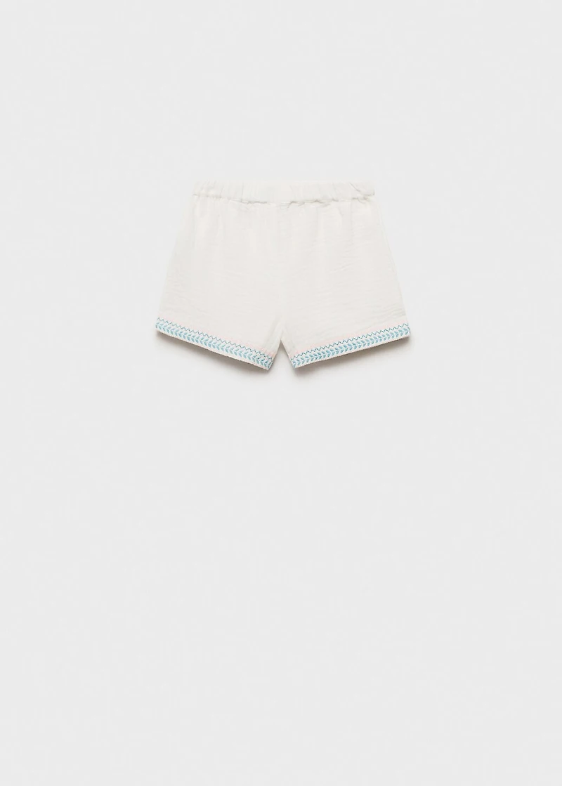 Bambula embroidered shorts