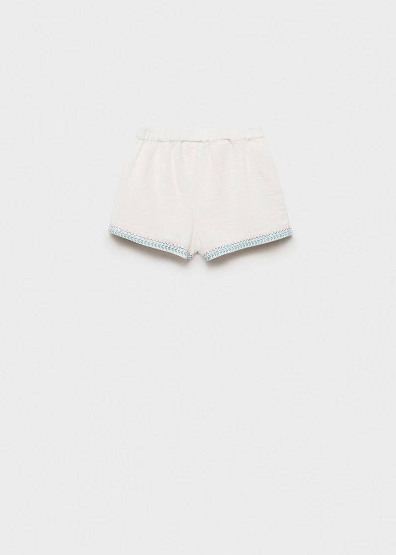 Bambula embroidered shorts