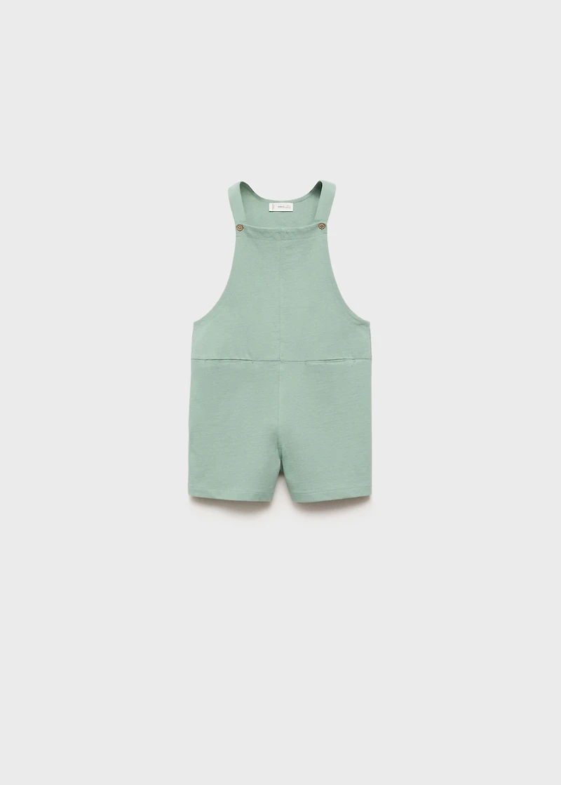 Short cotton dungarees