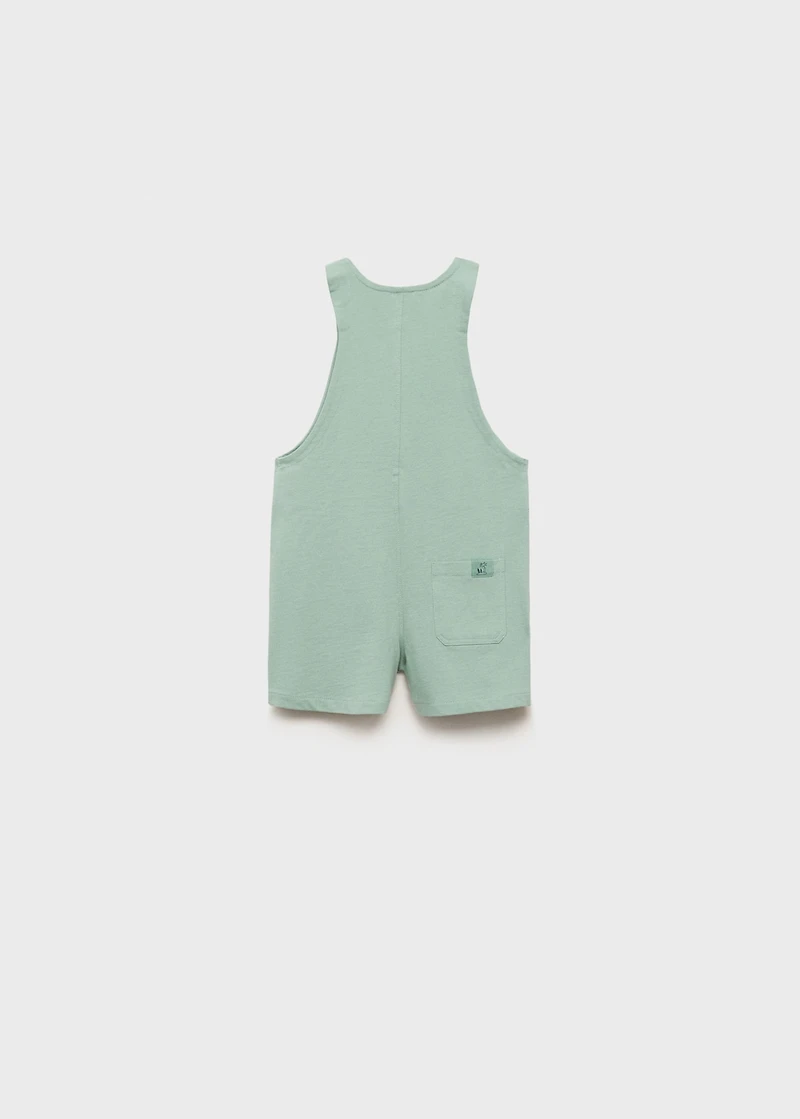 Short cotton dungarees