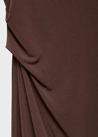 Draped dress with metallic detail