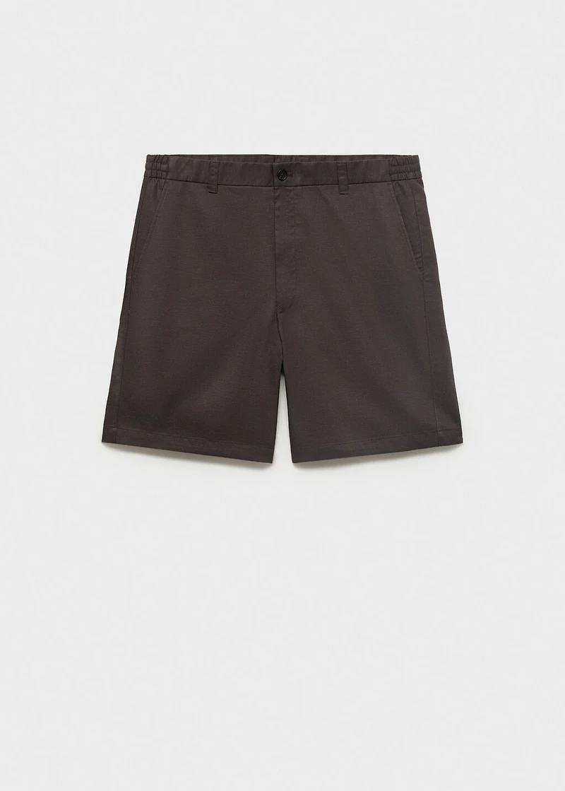 Straight fluid bermuda shorts