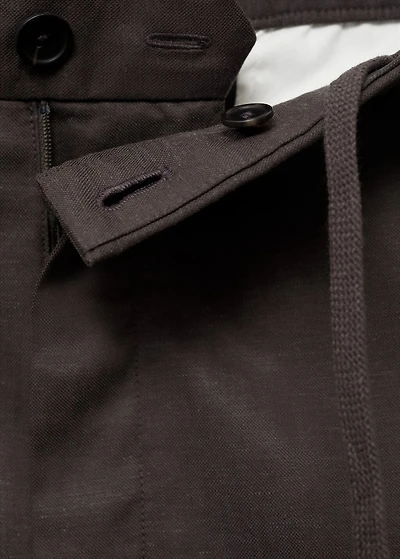 Straight fluid bermuda shorts