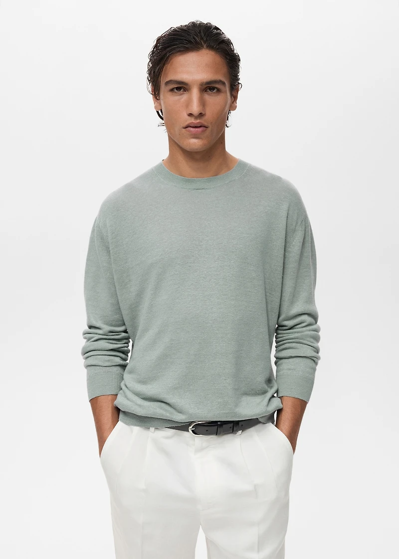 100% linen flowy sweater