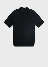 Fine-knit lyocell polo shirt