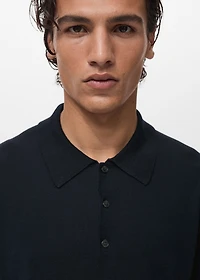Fine-knit lyocell polo shirt
