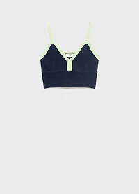 Contrasting crochet top