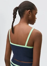 Contrasting crochet top