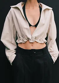 Belt linen-blend Bermuda shorts