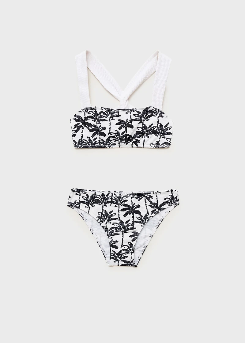 Palm-tree print bikini