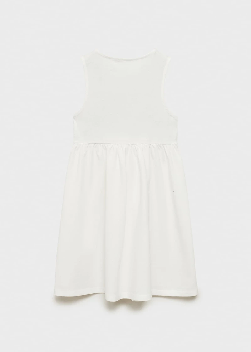 Embroidered wrap dress