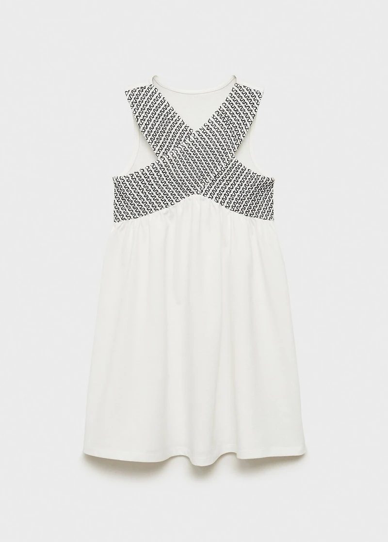 Embroidered wrap dress