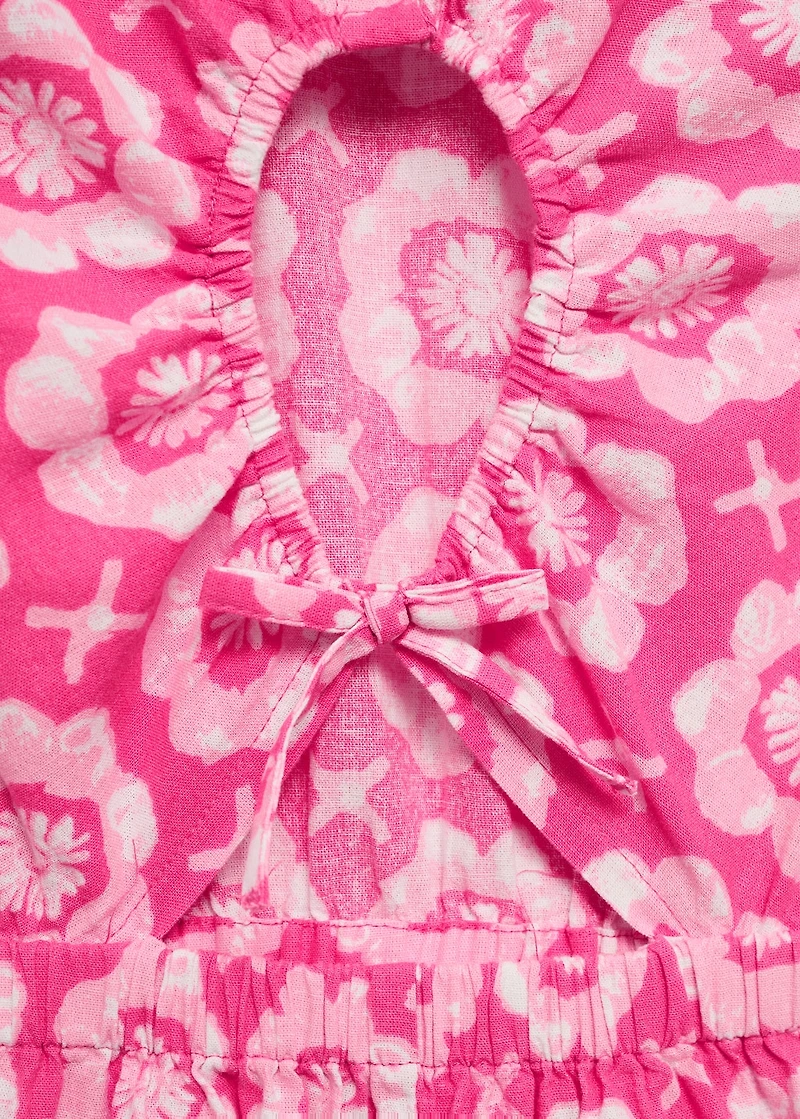 Linen-blend printed jumpsuit