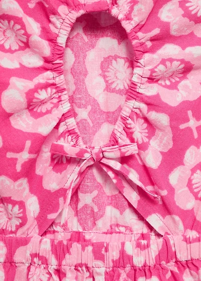 Linen-blend printed jumpsuit