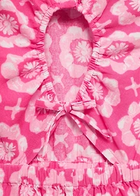 Linen-blend printed jumpsuit