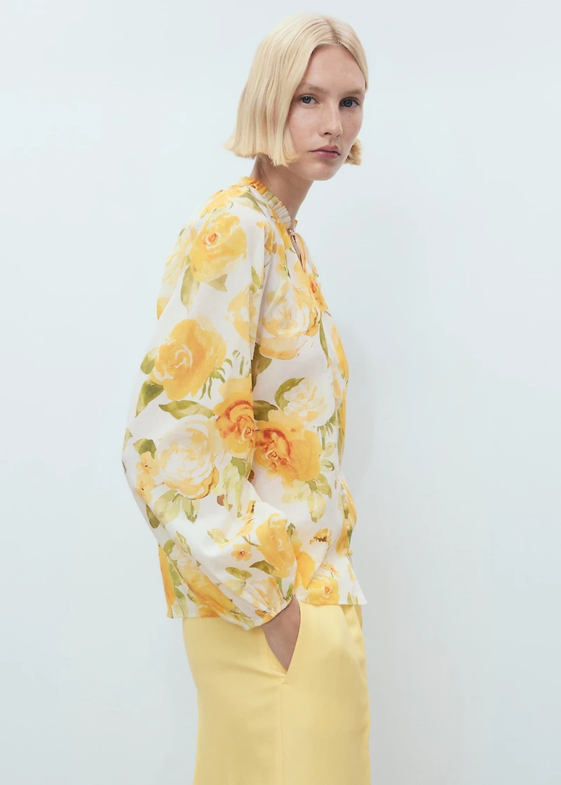 Floral cotton blouse