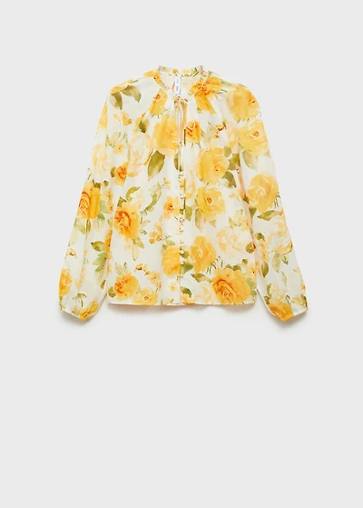 Floral cotton blouse