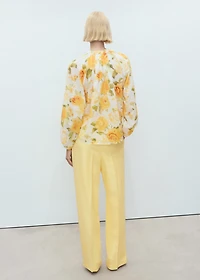 Floral cotton blouse