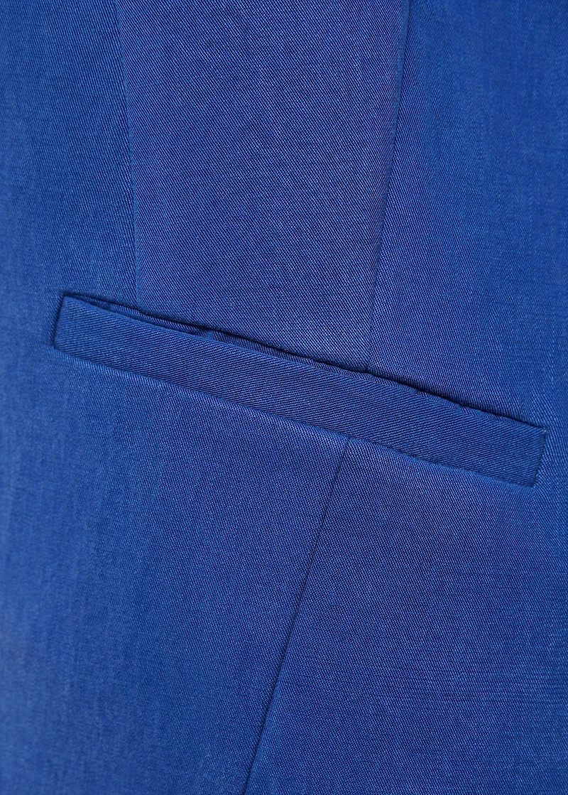 Straight lyocell suit vest