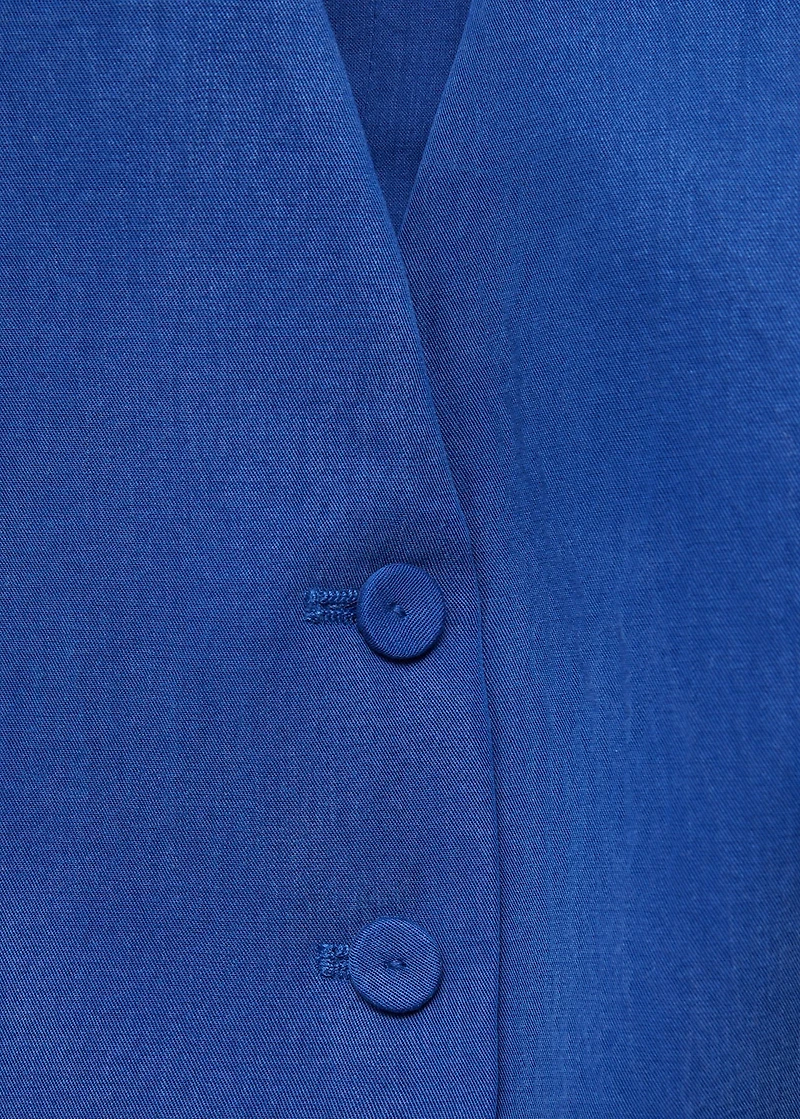 Straight lyocell suit vest