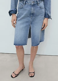 Midi denim skirt