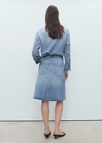 Midi denim skirt