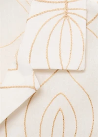 Shirt with embroidered bowling collar