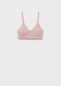 Lace detail triangle bra