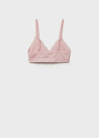 Lace detail triangle bra