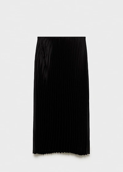 Straight pleated skirt