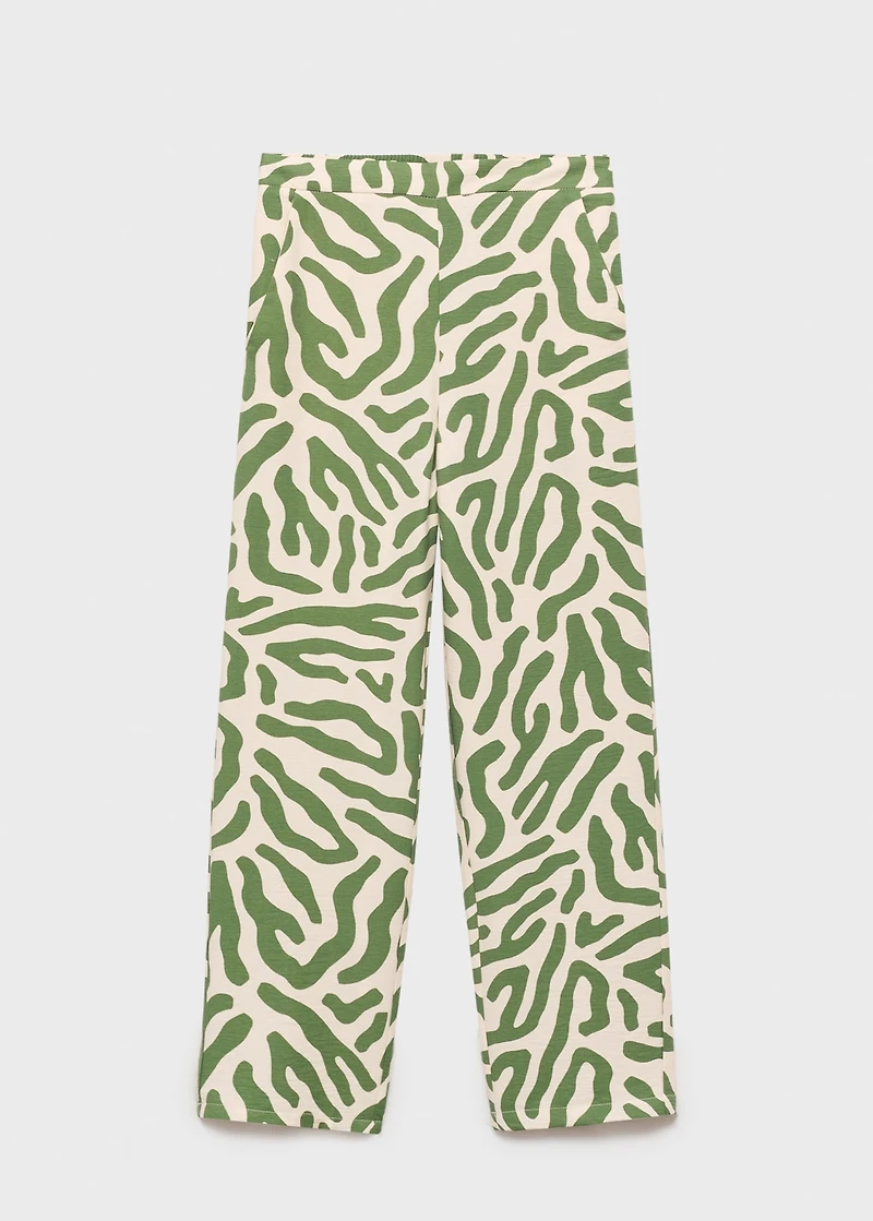 Printed straight pants