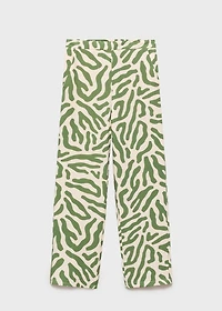 Printed straight pants