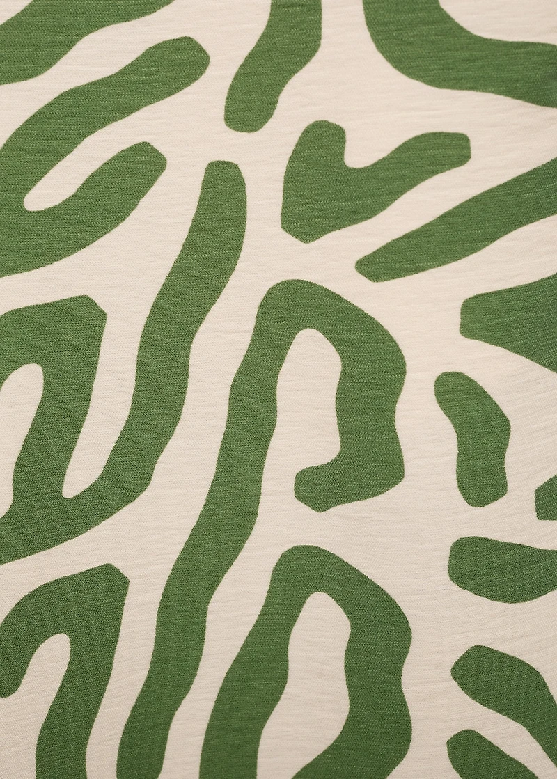 Printed straight pants