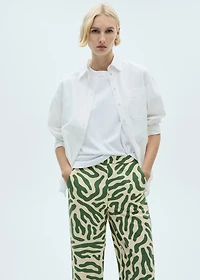 Printed straight pants