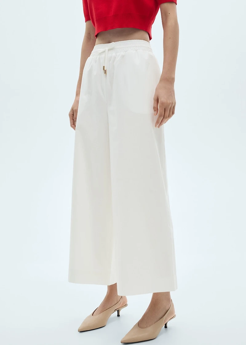 Culotte pants with pockets
