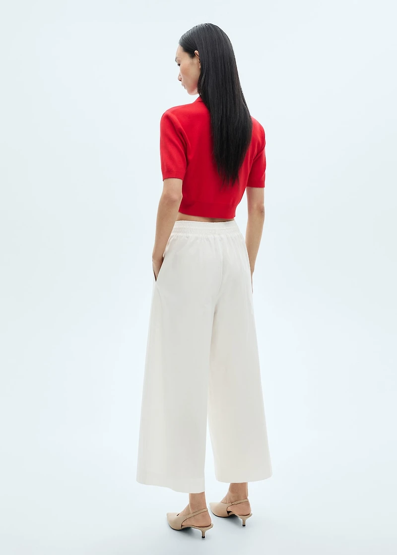 Culotte pants with pockets