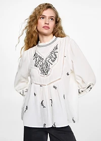 Cotton embroidered blouse