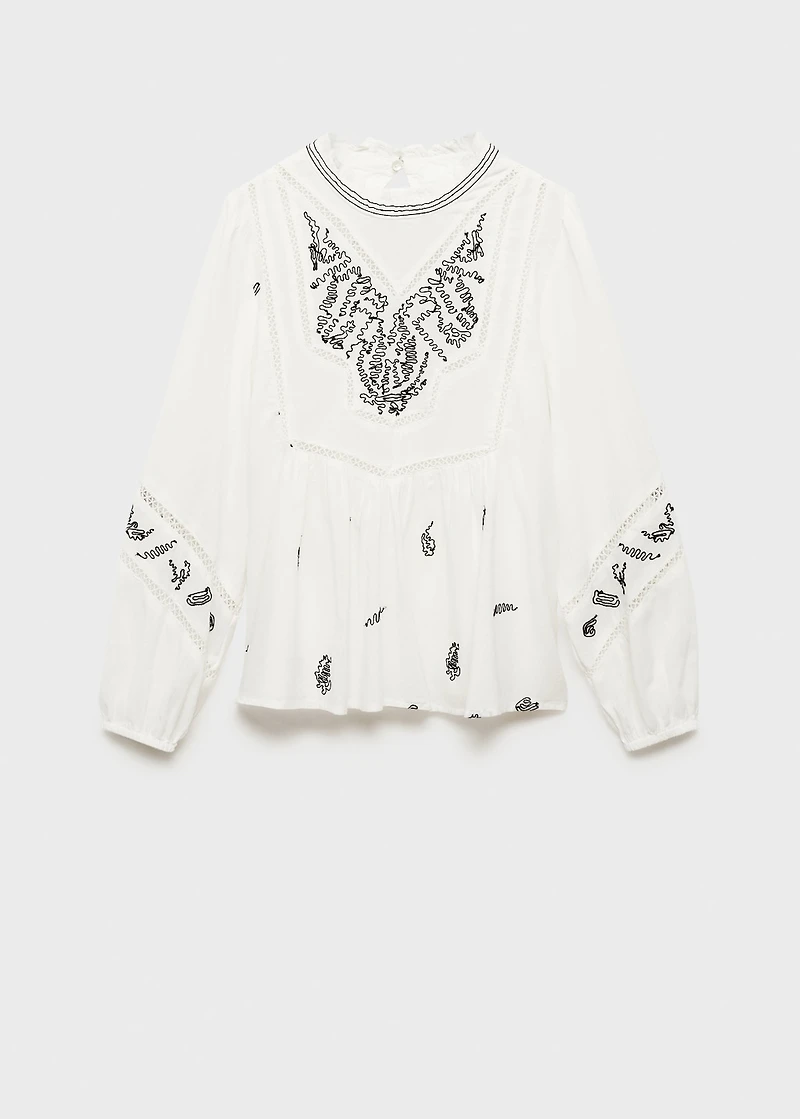 Cotton embroidered blouse