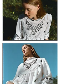 Cotton embroidered blouse