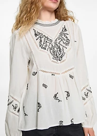 Cotton embroidered blouse