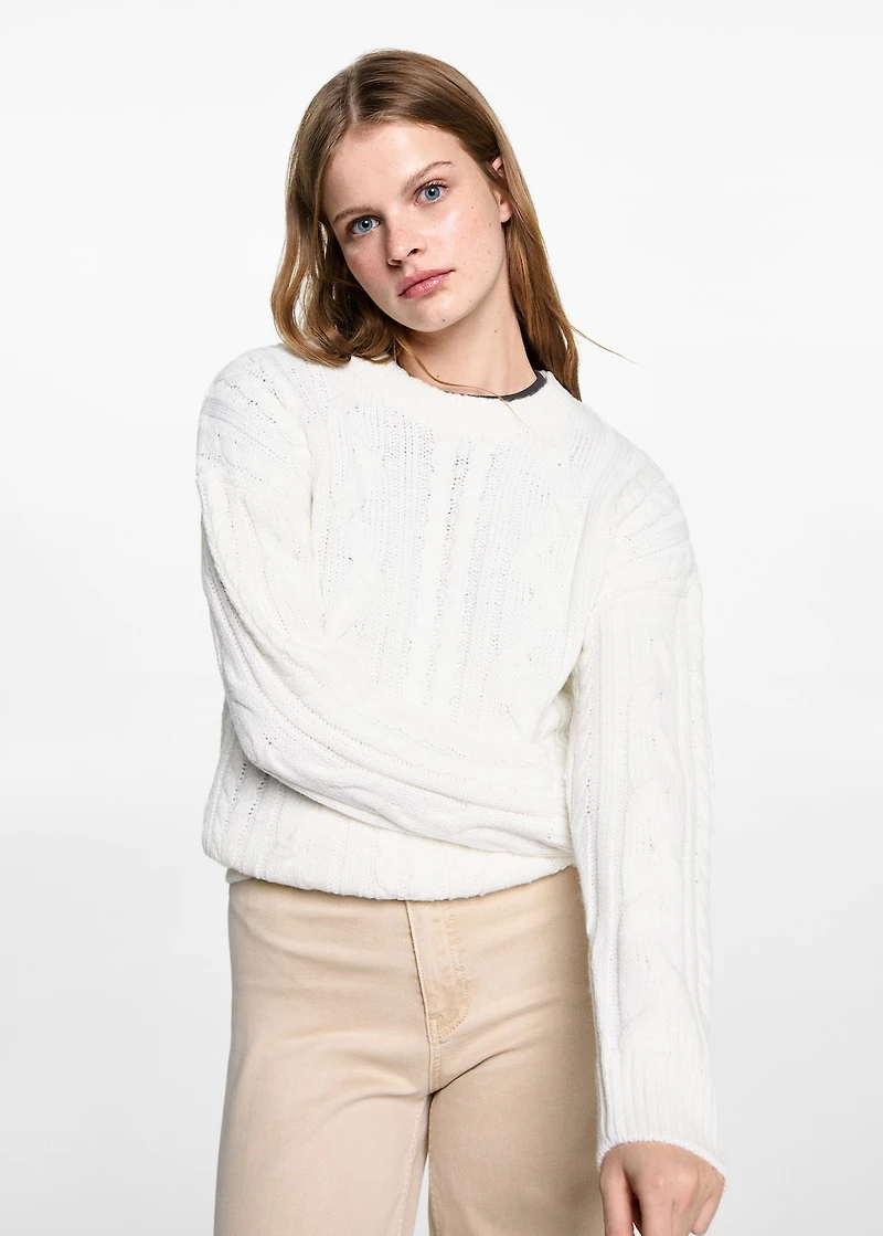 Cable-knit sweater